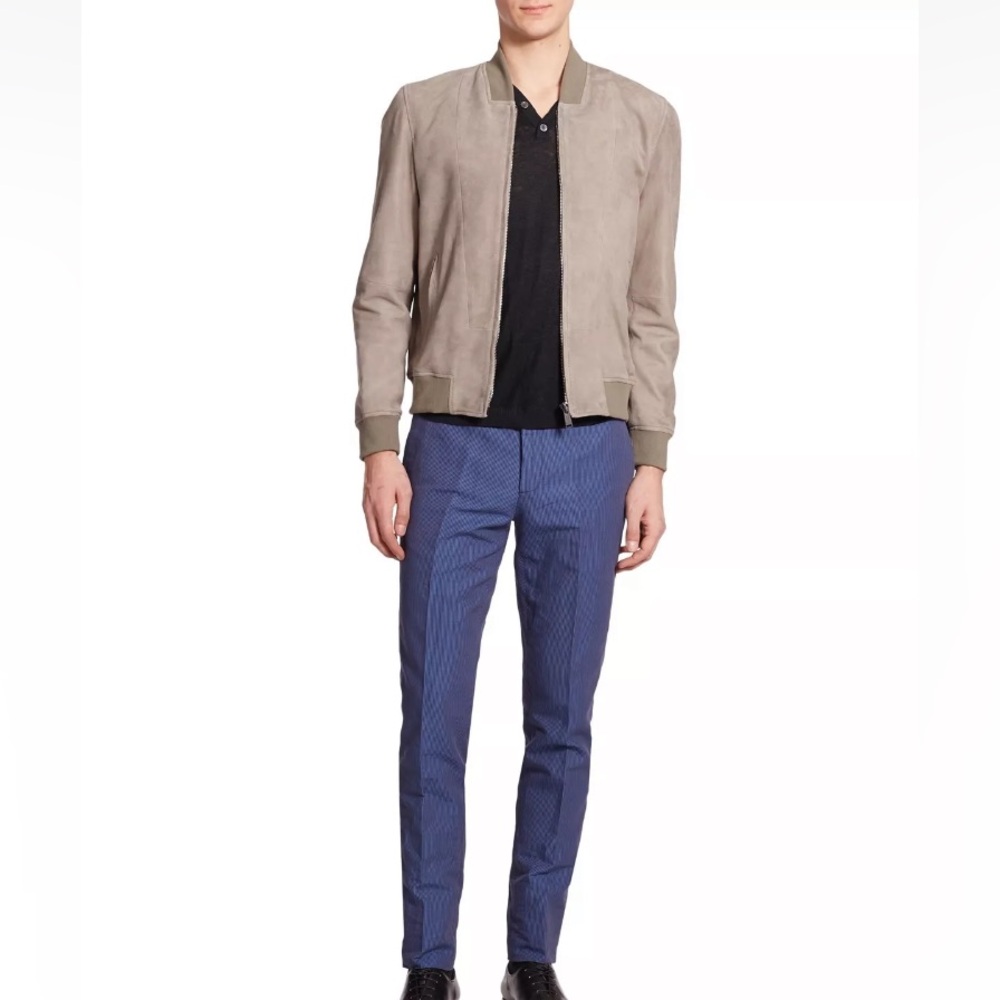 Kent & Curwen light gray suede bomber jacket - Picture 10 of 12